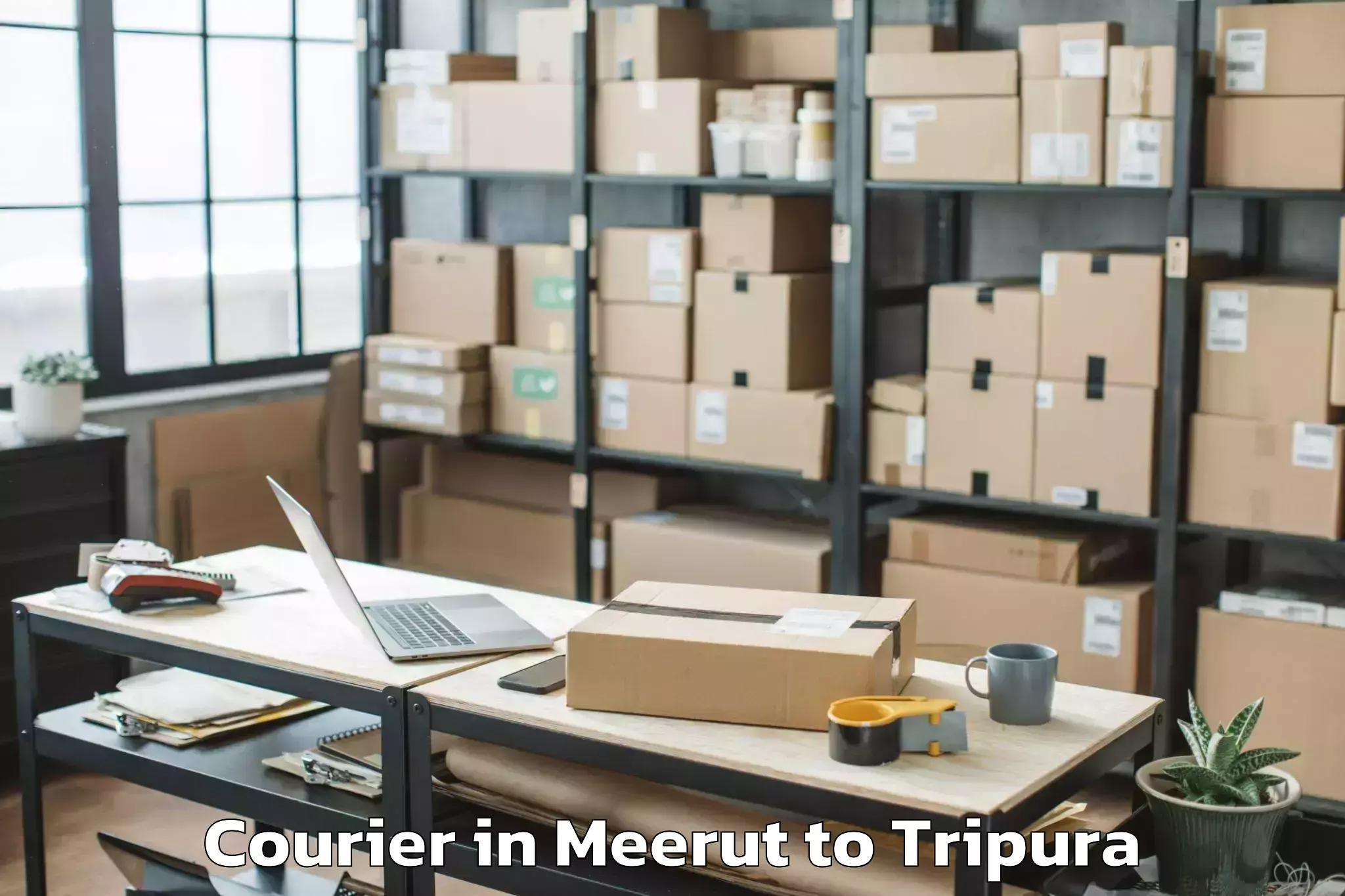 Get Meerut to Jampuijala Courier